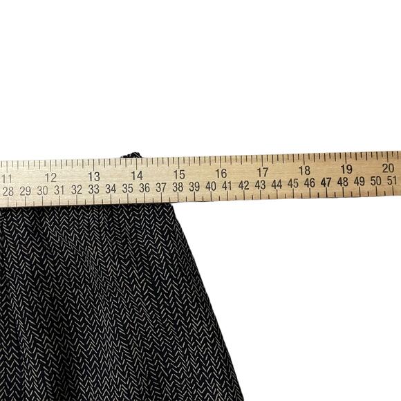 Talbots Womens 100% Pure Silk Sz 8 A-Line Black & Brown All Over Print Skirt - Picture 8 of 10